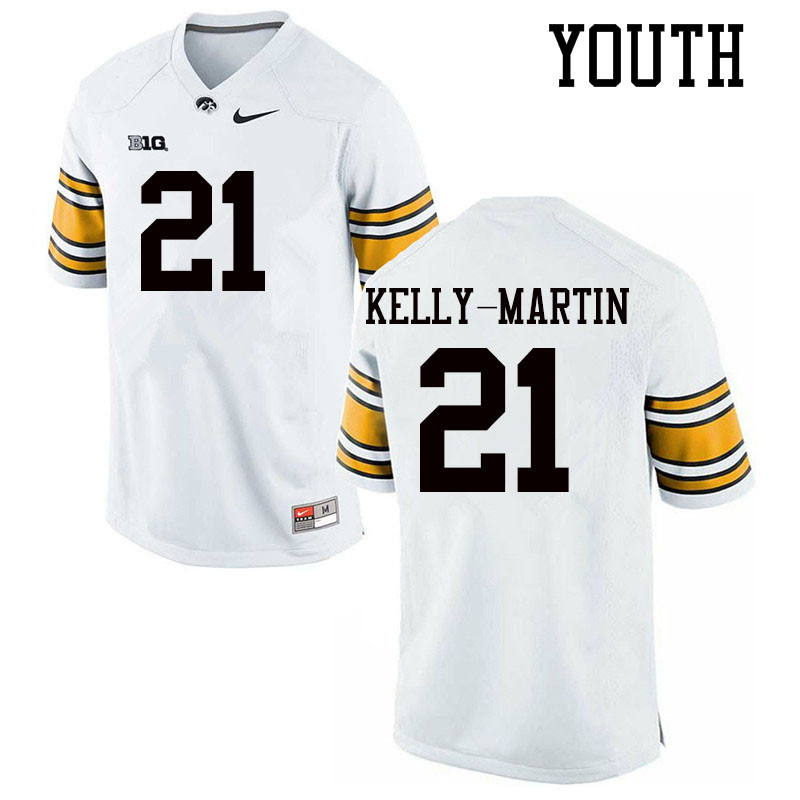 Youth #21 Ivory Kelly-Martin Iowa Hawkeyes College Football Jerseys Sale-White